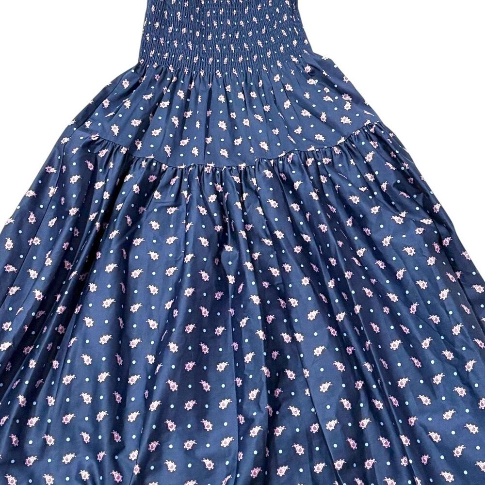 NWT Kate Spade Dress - S/XS - Navy Blue Print w/ Pockets & Optional Straps - Picture 12 of 12